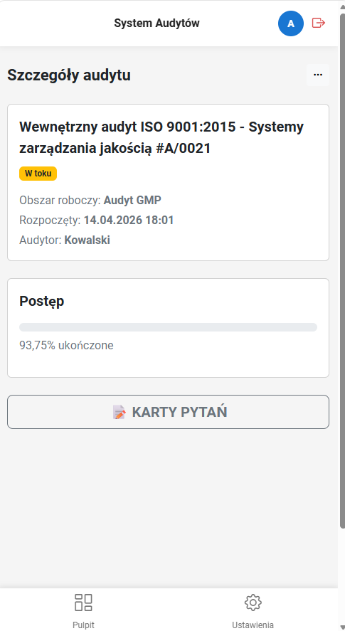 Szczegóły audytu